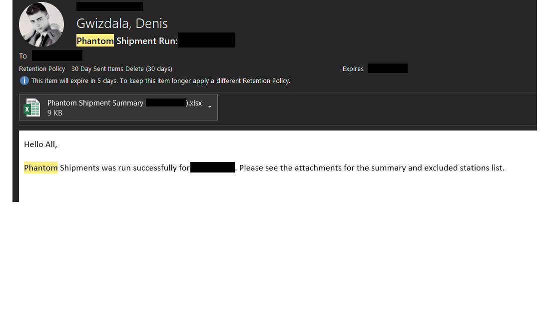 Email Report