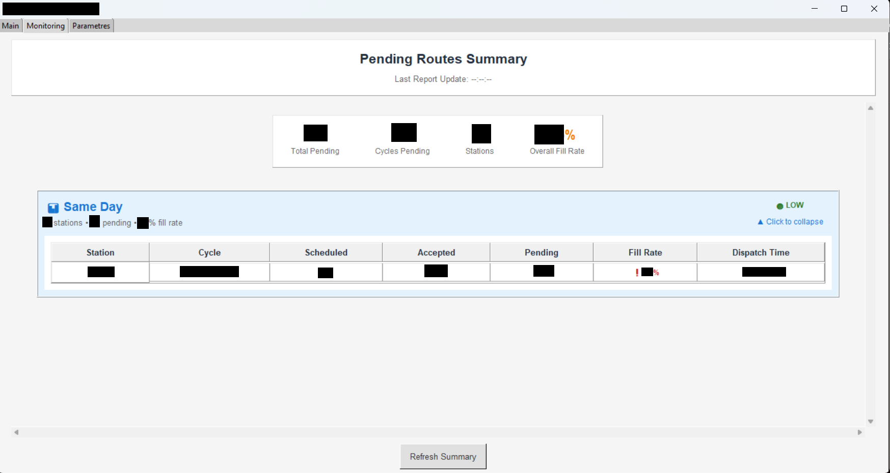 Live Fill Rate Check
